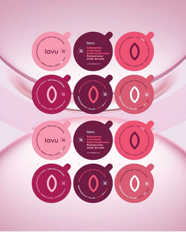 Zestaw 12 naklejek ochronnych na drinka